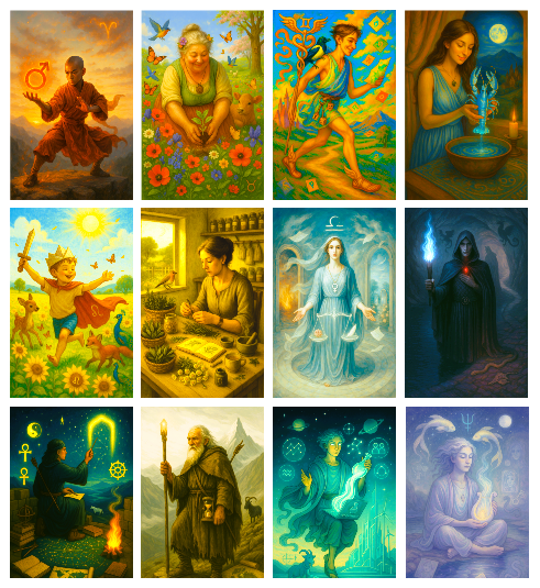 Een open boek met sterrenhemel en een sterrenbeeld bovenaan.